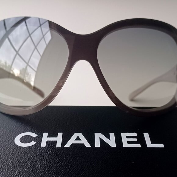 CHANEL Black and Gray Sunglasses - Picture 13 of 14